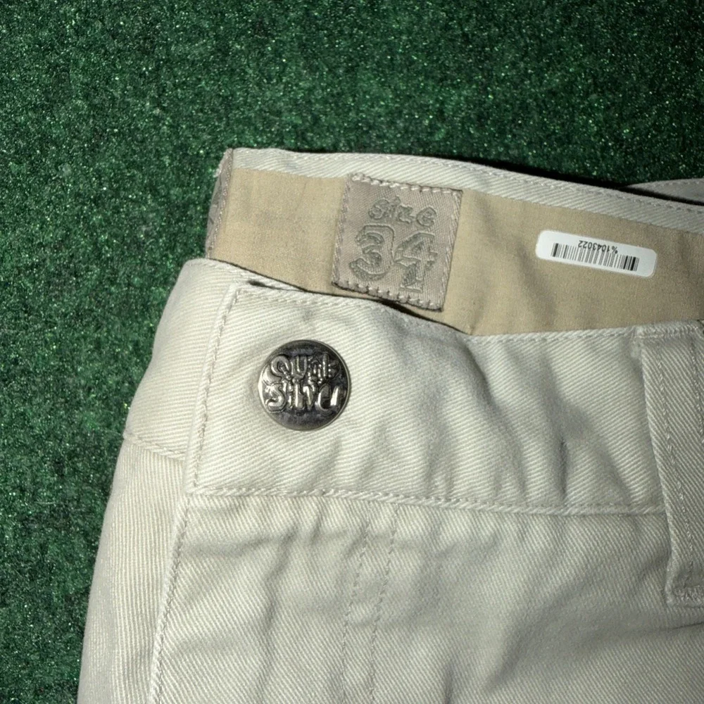 Vintage Quicksilver Cargo Pants Sz 34x31 Surf Skater Baggy Y2K Logo Wide